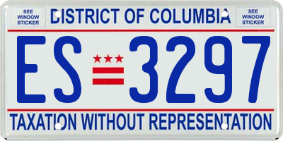 DC license plate ES3297