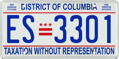 DC license plate ES3301