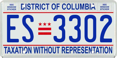 DC license plate ES3302