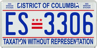 DC license plate ES3306