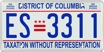 DC license plate ES3311