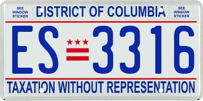 DC license plate ES3316