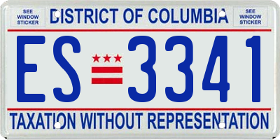 DC license plate ES3341
