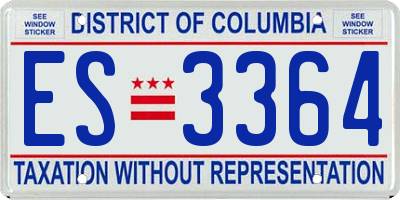 DC license plate ES3364
