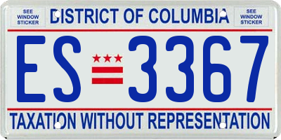 DC license plate ES3367