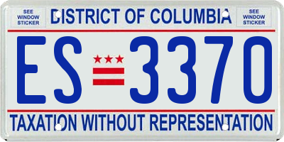 DC license plate ES3370