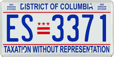 DC license plate ES3371