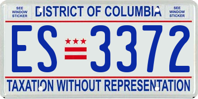 DC license plate ES3372