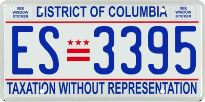 DC license plate ES3395