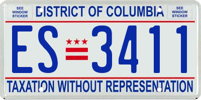 DC license plate ES3411