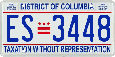 DC license plate ES3448