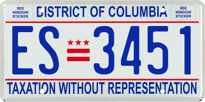 DC license plate ES3451