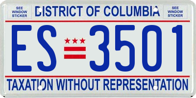 DC license plate ES3501