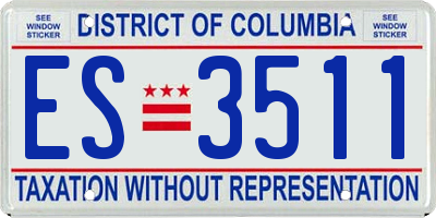 DC license plate ES3511