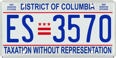 DC license plate ES3570