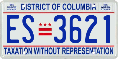 DC license plate ES3621