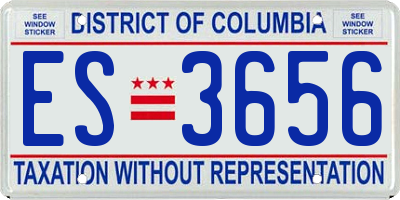 DC license plate ES3656