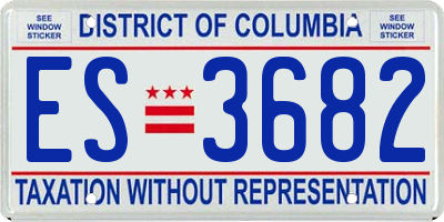 DC license plate ES3682