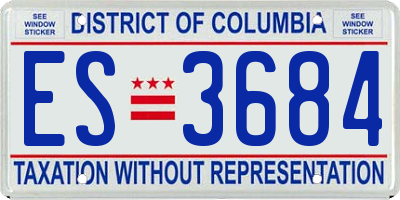 DC license plate ES3684