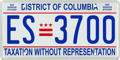 DC license plate ES3700