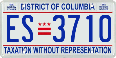 DC license plate ES3710