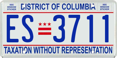 DC license plate ES3711