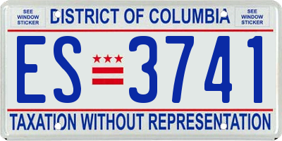 DC license plate ES3741