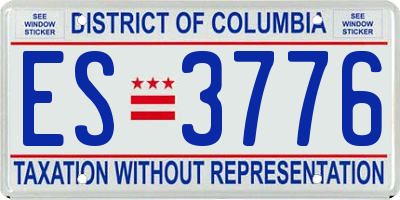 DC license plate ES3776