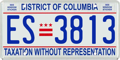 DC license plate ES3813