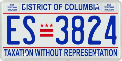 DC license plate ES3824