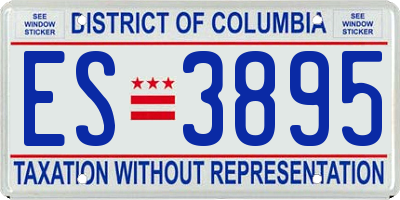 DC license plate ES3895