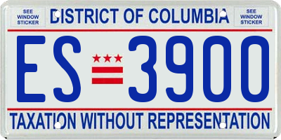 DC license plate ES3900