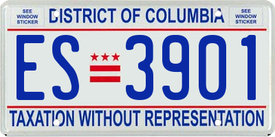 DC license plate ES3901