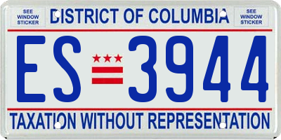 DC license plate ES3944