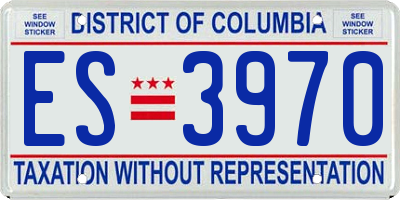 DC license plate ES3970