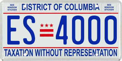 DC license plate ES4000