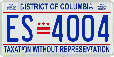 DC license plate ES4004