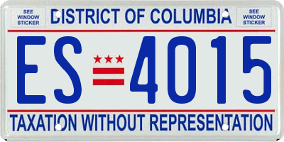 DC license plate ES4015