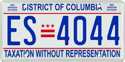 DC license plate ES4044
