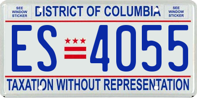 DC license plate ES4055
