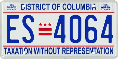 DC license plate ES4064