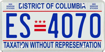 DC license plate ES4070