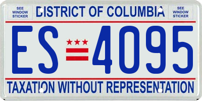 DC license plate ES4095