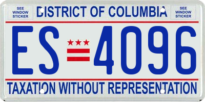 DC license plate ES4096