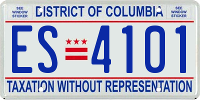 DC license plate ES4101