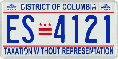 DC license plate ES4121