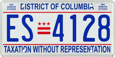 DC license plate ES4128