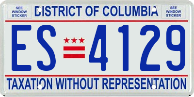 DC license plate ES4129