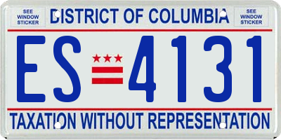 DC license plate ES4131