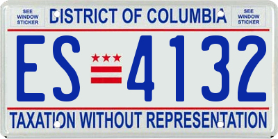 DC license plate ES4132